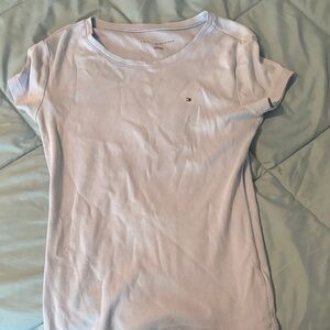 Tommy Hilfiger Women's Soft Blue Short Sleeve Tee